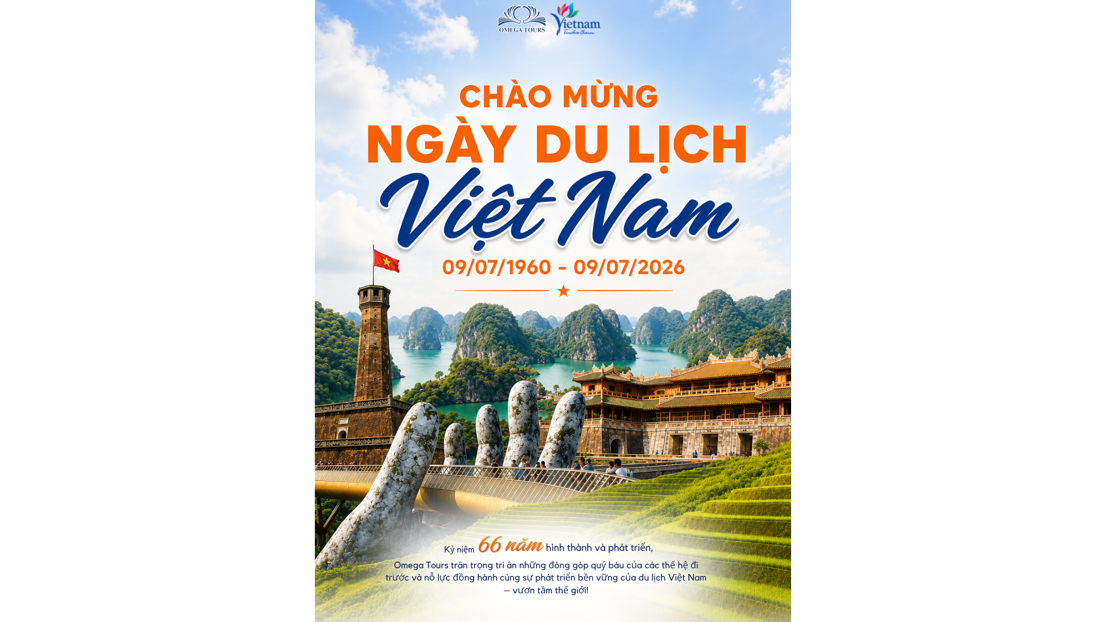 KỶ NIỆM 66 NĂM NGÀY THÀNH LẬP NGÀNH DU LỊCH VIỆT NAM (09/07/1960 - 09/07/2026) 